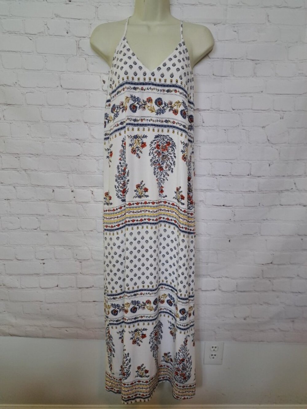 Old Navy 100% Rayon Boho Strappy Maxi Dress Size Small